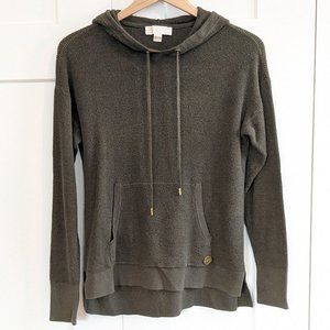 Michael Kors dark green knit hoodie